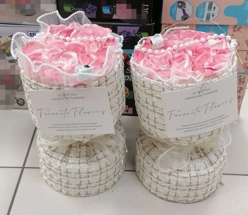 Zestaw Prezent Kwiaty LED