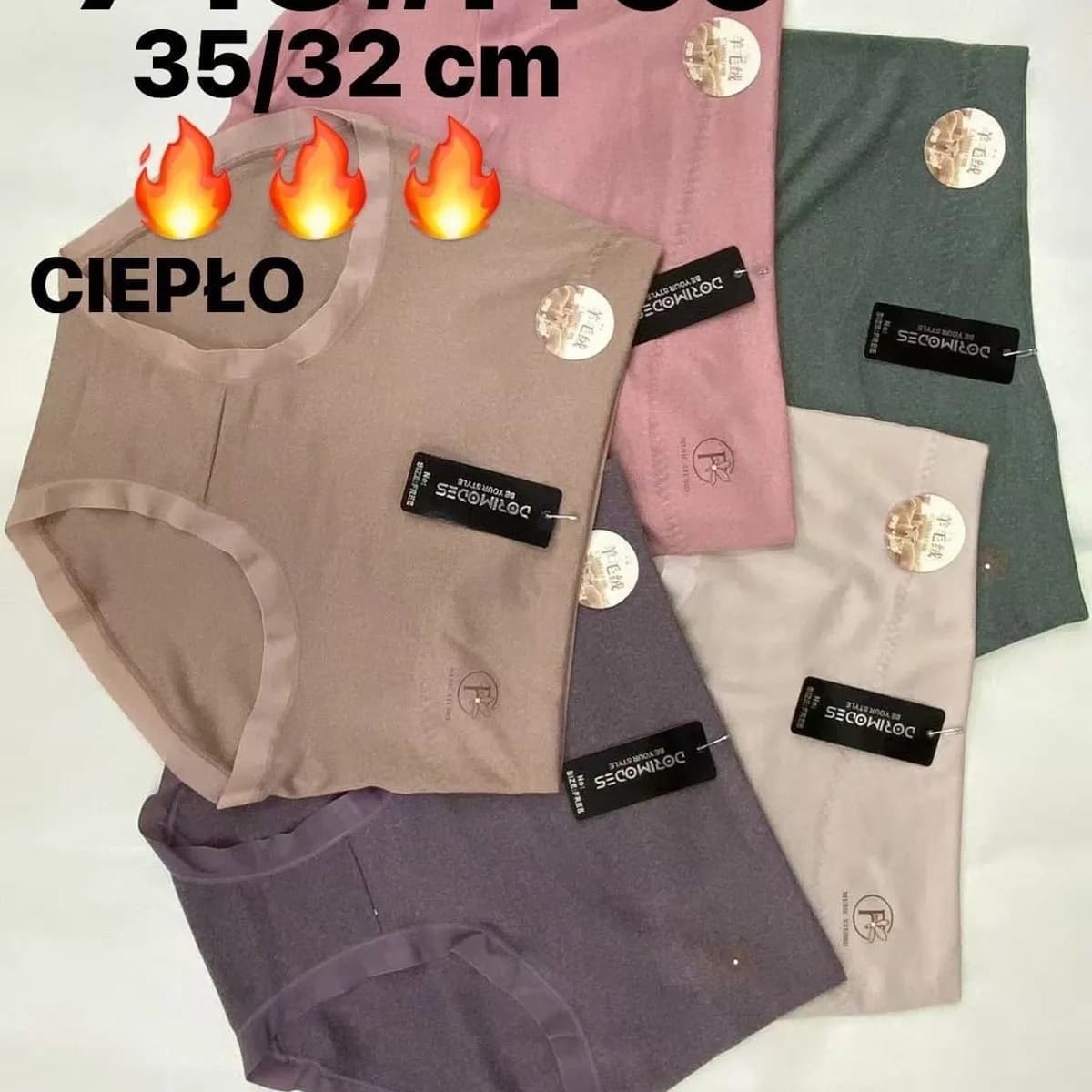 Majtki damskie ciepłoło 35/33 cm 743#Free, 6 kolorów