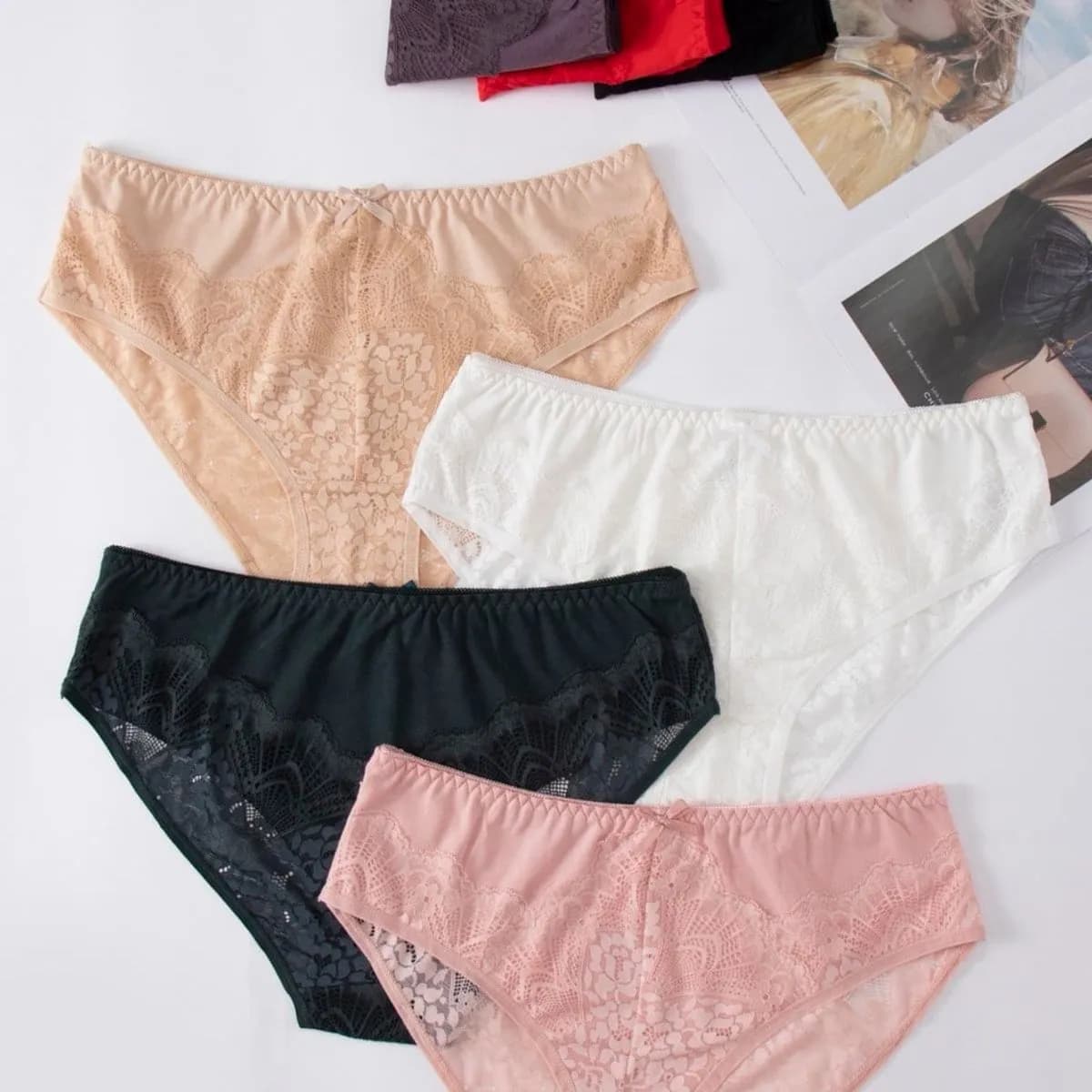 Majtki damskie Finella koronkowe M/L XL XXL 5 szt