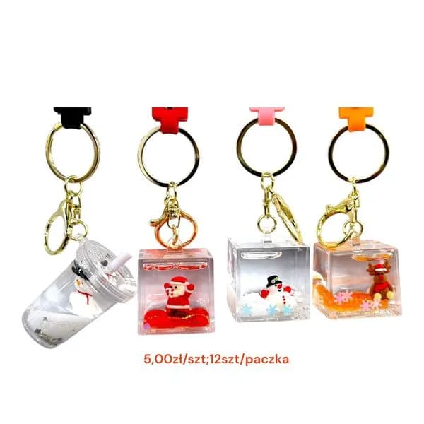 Brelok Świąteczny w Kostce Żelowej 4 Kolory