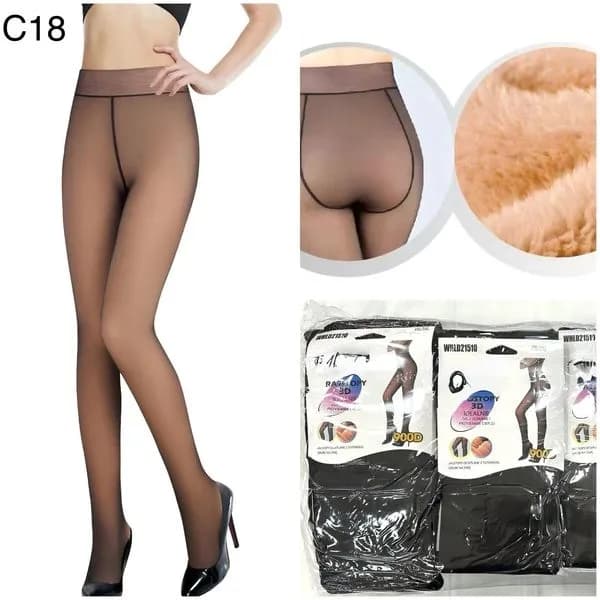 Rajstopy damskie S-5XL cienkie brązowe