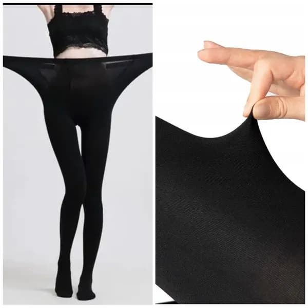 Rajstopy damskie czarne 3-6XL elastyczne