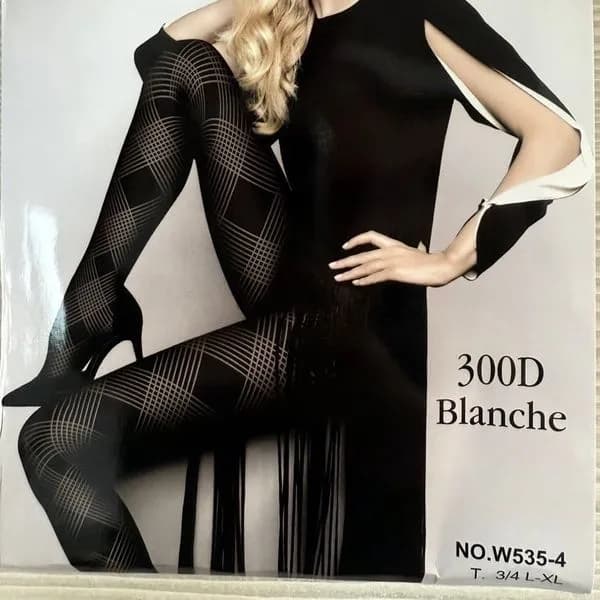 Rajstopy damskie 300D wzór rombowy S/M, L-XL