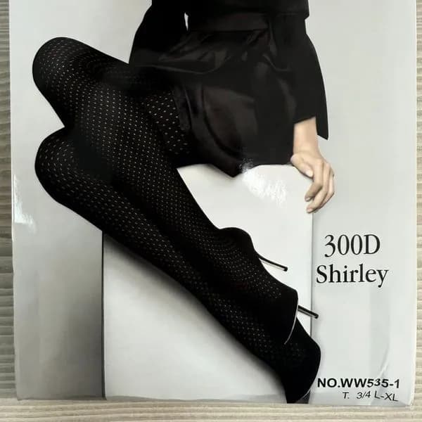 Rajstopy Damskie 300D S/M, L/XL Czarne z Wzorami