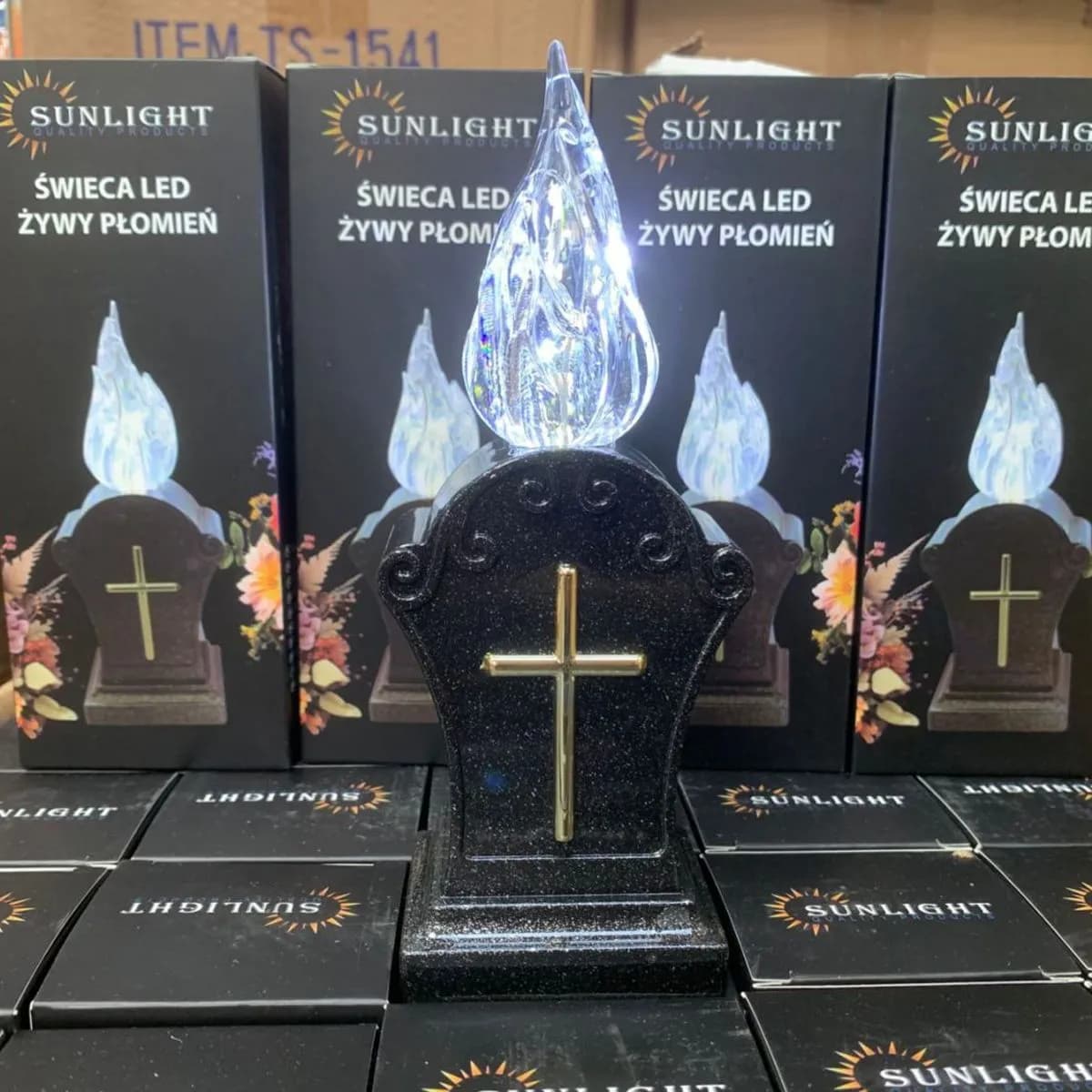 Świeca LED Sunlight 2xr6 z podstawek nagrobną