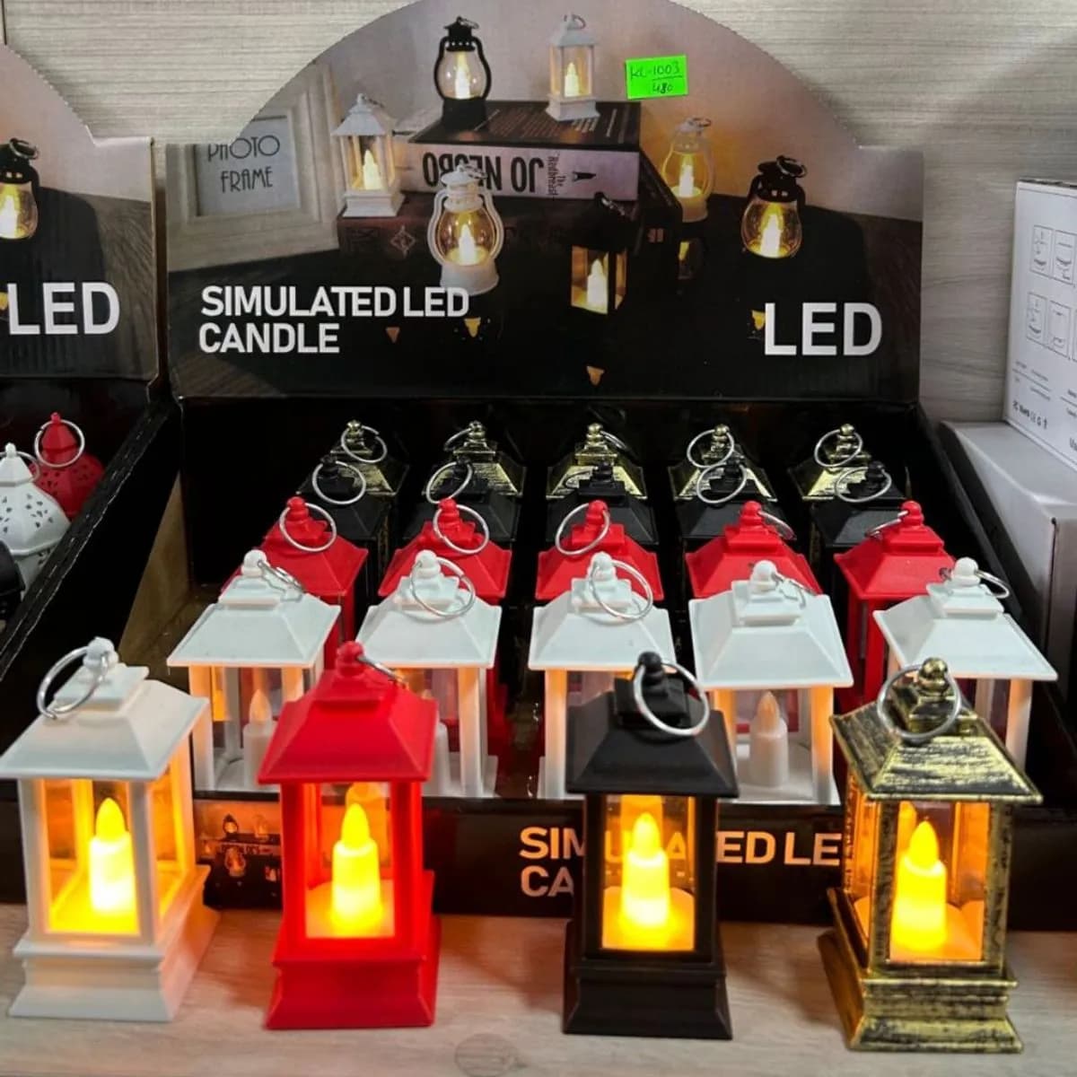 Lampki LED symulujące świece w kształcie lampionów