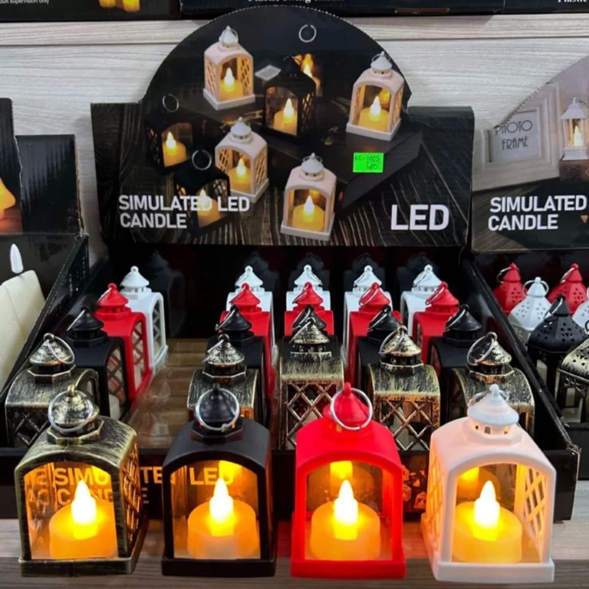 Lampki LED symulujące świece w lanternach, 24 szt