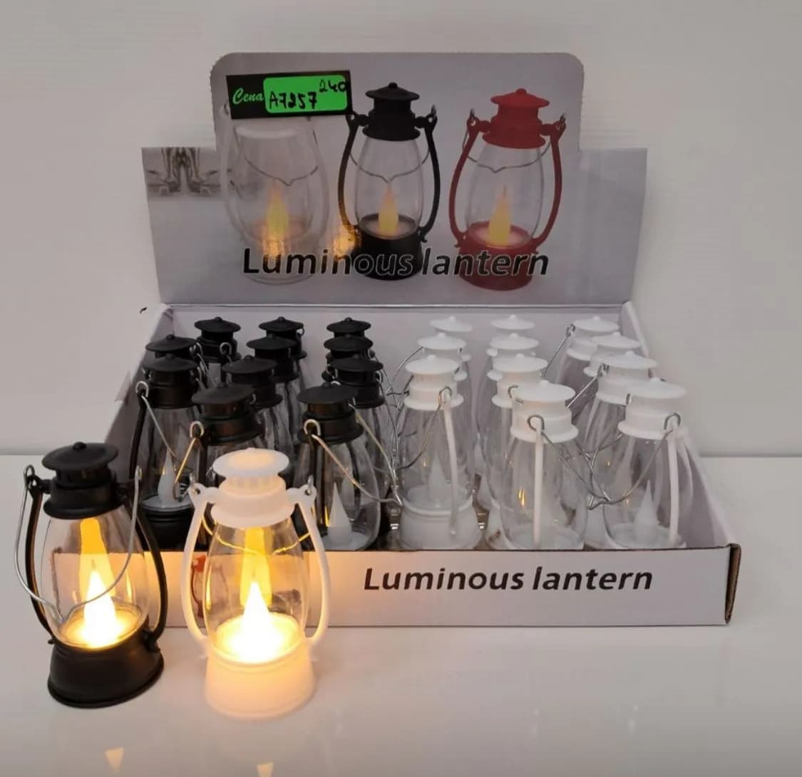 Lampki LED Luminous Lantern - czarny, czerwony, biały