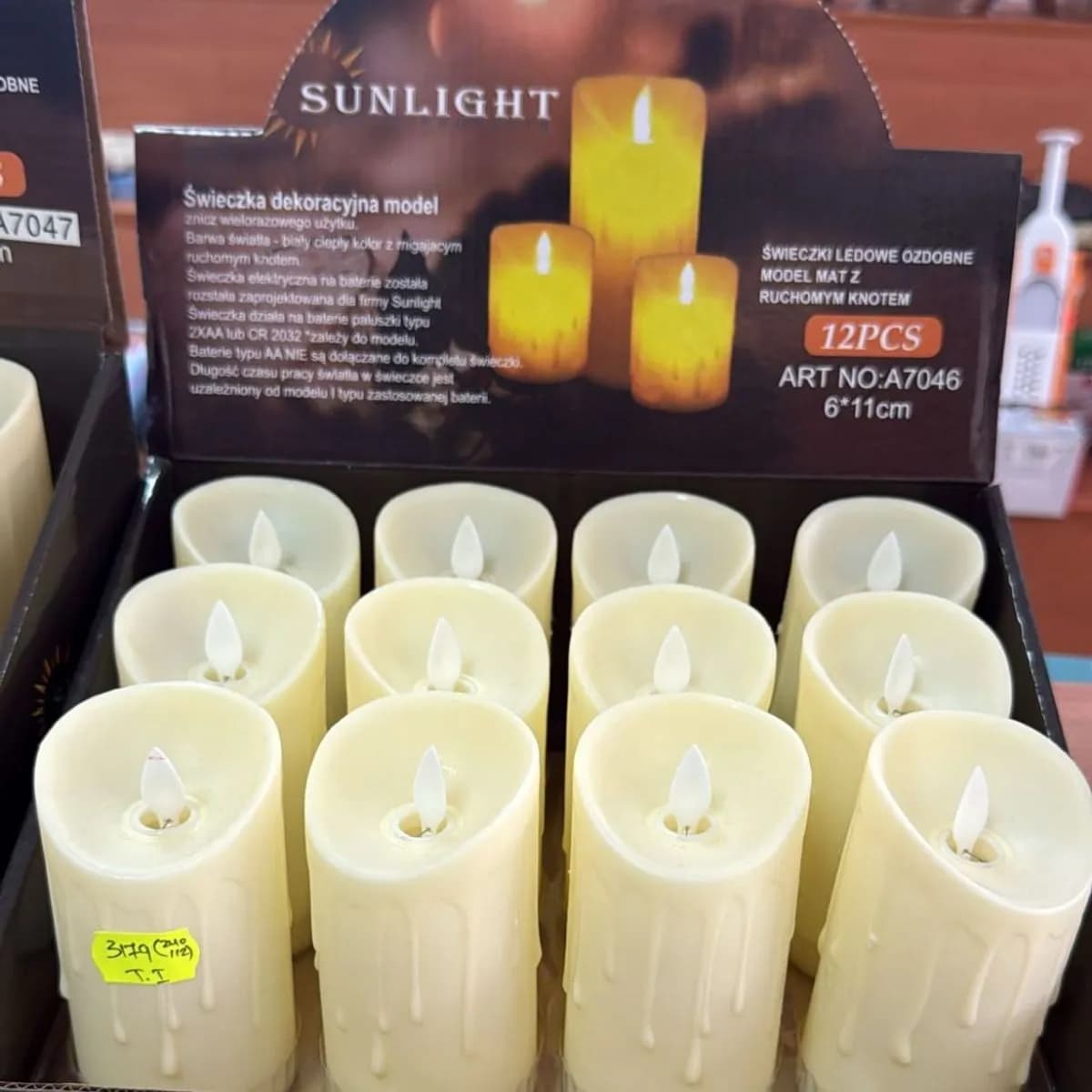 Świeca LED Sunlight 6x15cm 2xr3 model MTZ