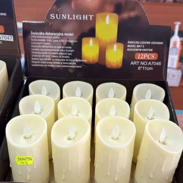 Świeca LED 6x15cm 2xr3