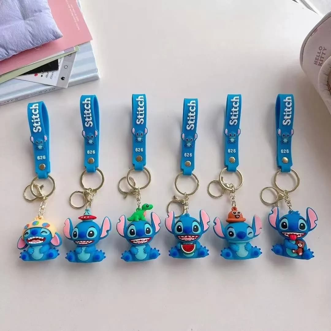 Brelok Stitch Lilo & Stitch niebieski z akcesoriami