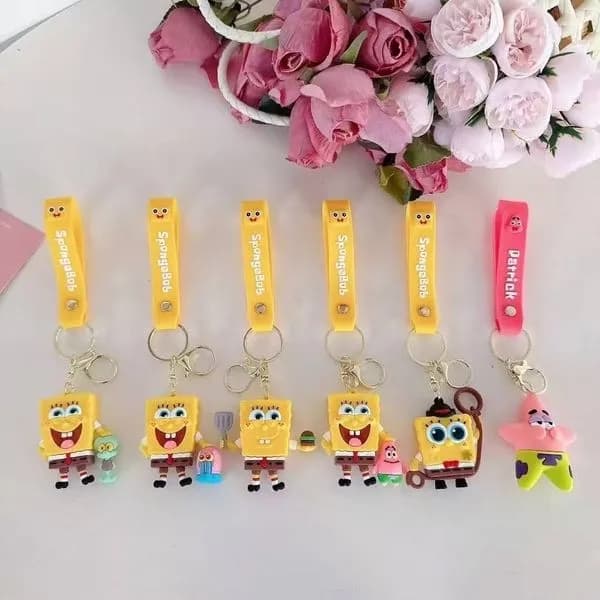 Breloki do kluczy SpongeBob - 6 szt. w zestawie