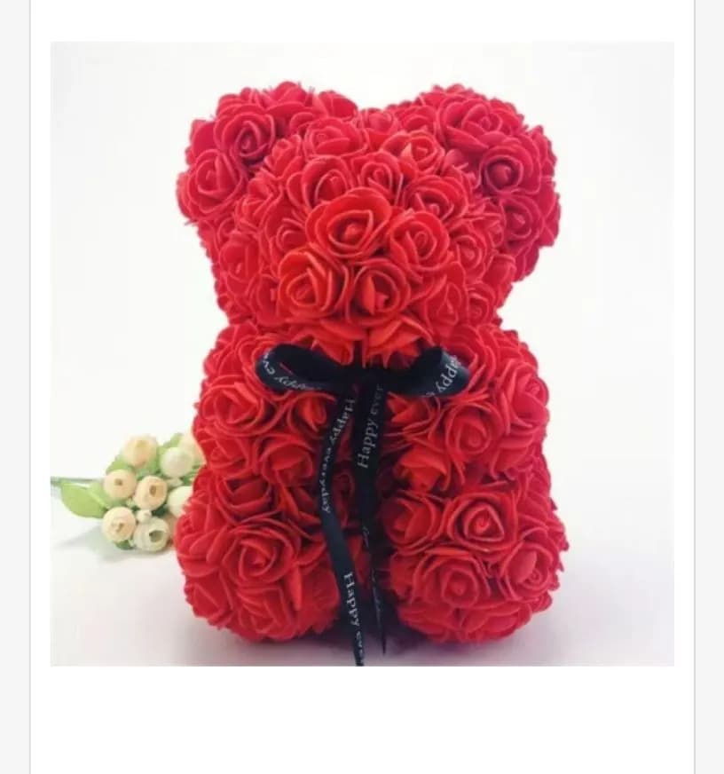 Prezent Pudełko Miś Kwiaty 18cm