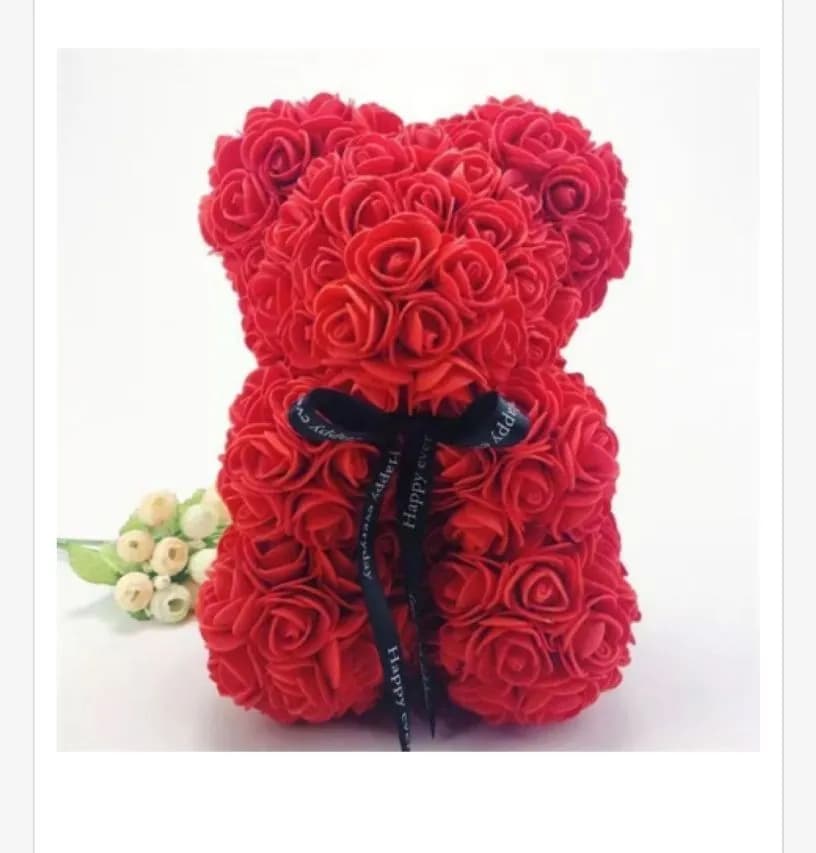 Prezent Pudełko Miś Kwiaty 23cm