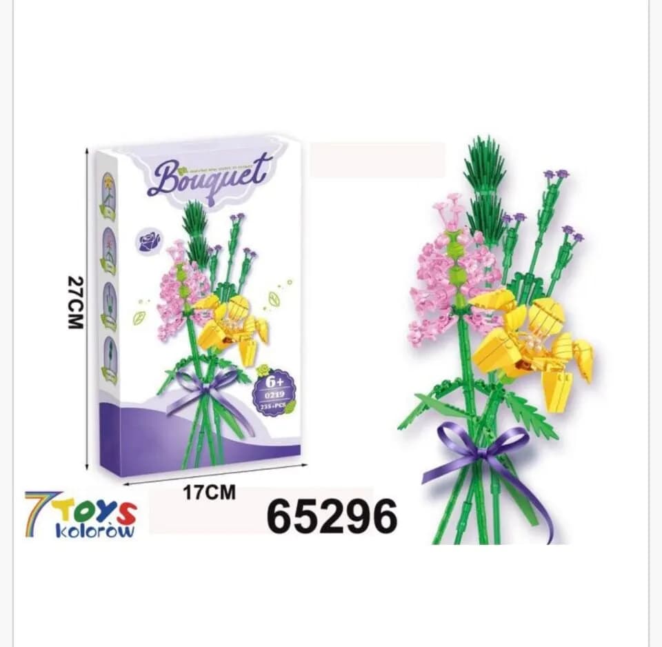 Klocki Kwiaty Bouquet 235+PCS, Zestaw Konstrukcyjny 27x17cm