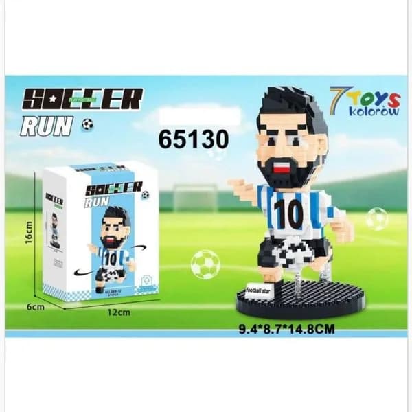 Klocki Soccer Run 874PCS Figurka Piłkarz Argentyna 14.8cm
