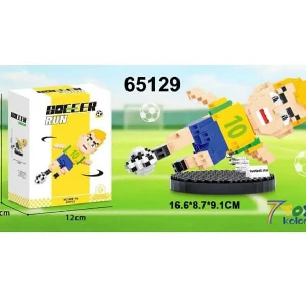 Klocki Soccer Run 620PCS Figurka Piłkarz nr 10 16.6cm