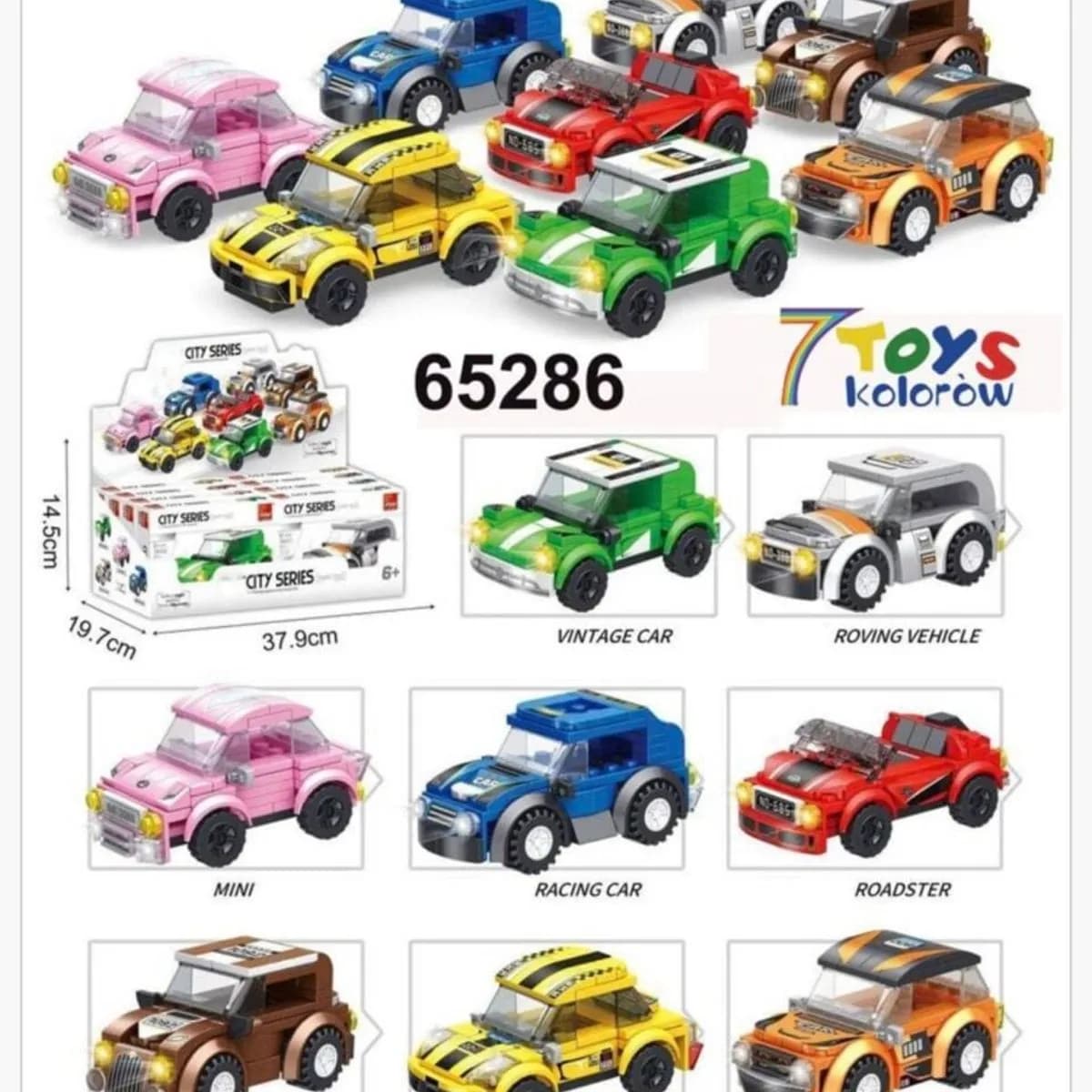 Klocki City Series Zestaw Autek 8 szt. - Różne Modele Pojazdów