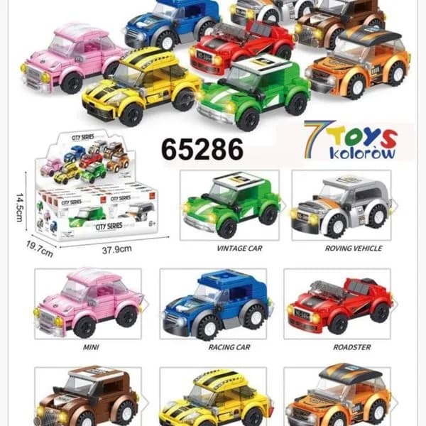 Klocki City Series Zestaw Autek 8 szt. - Różne Modele Pojazdów