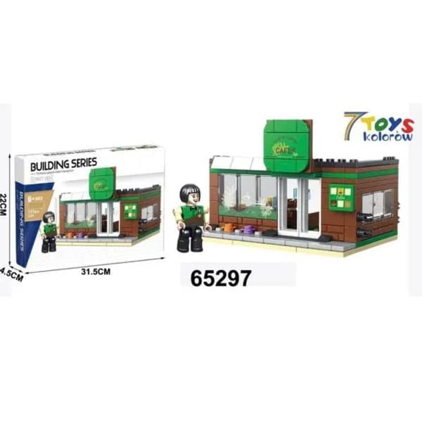 Klocki Building Series 171PCS Street View Kawiarnia Cafe 65297