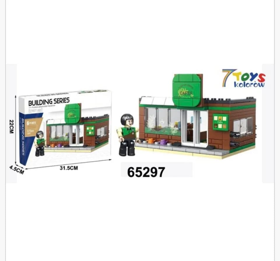 Klocki Building Series 171PCS Street View Kawiarnia Cafe 65297