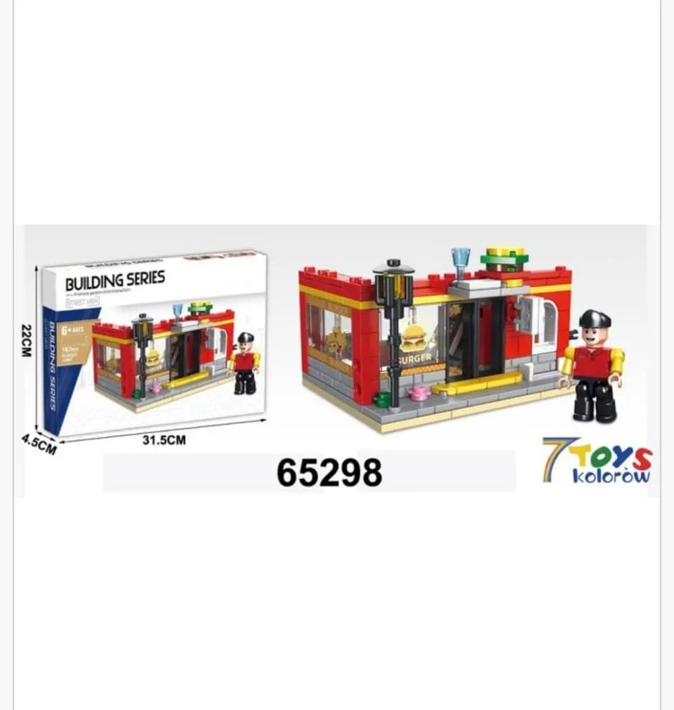 Klocki Building Series 167PCS Burger Joint Street View 31,5cm