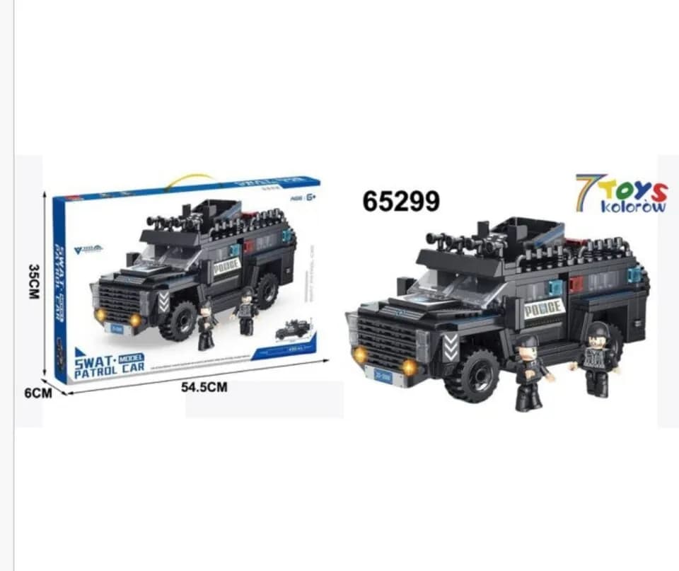 Klocki Swat Patrol Car 430PCS - Pojazd Policyjny 54.5x35cm