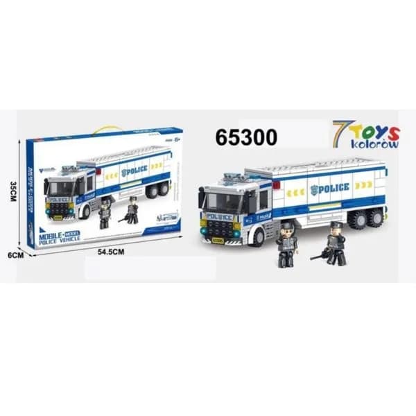 Klocki Mobile Police Car 379PCS Ciężarówka Policyjna 54,5cm