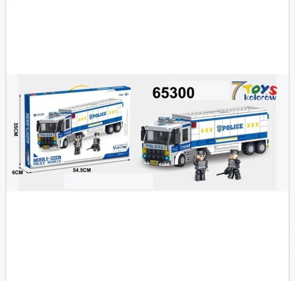 Klocki Mobile Police Car 379PCS Ciężarówka Policyjna 54,5cm