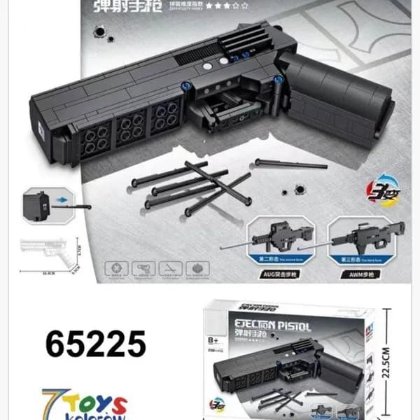 Klocki Pistolety Ejection Pistol 238+PCS, Czarny Model 3w1