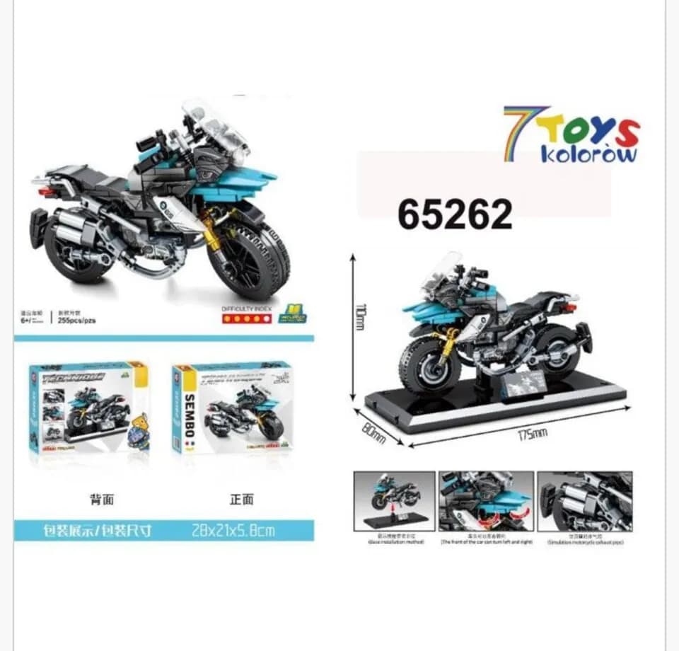Klocki Technique Sembo Motocycle 255PCS Motocykl Turystyczny 65262