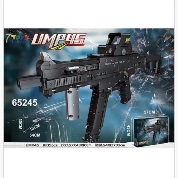 Klocki Pistolet UMP45 1609PCS - Model Karabin 54cm 7TOYS