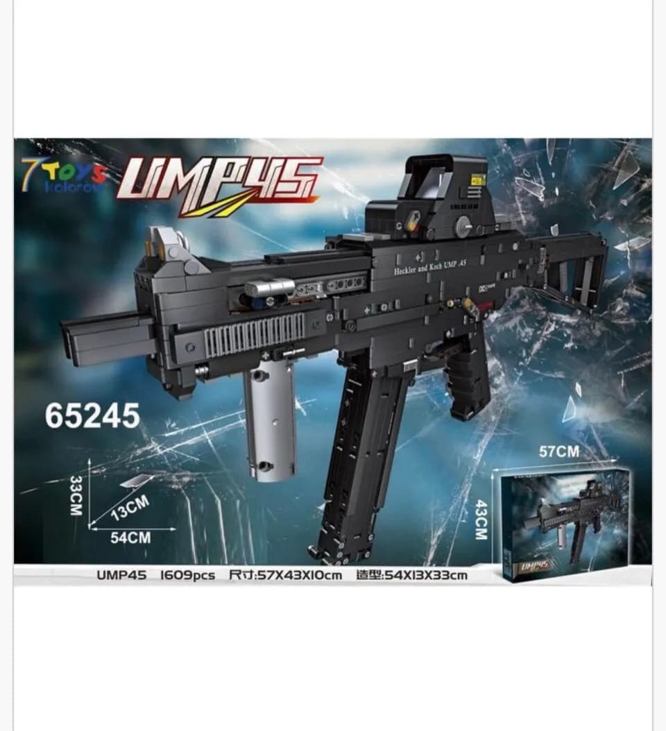 Klocki Pistolet UMP45 1609PCS - Model Karabin 54cm 7TOYS