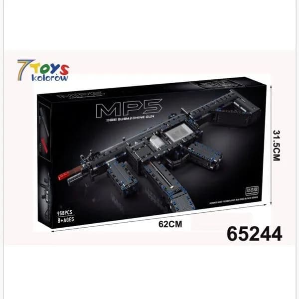 Klocki pistolet maszynowy MP5 958PCS 62cm model 8+