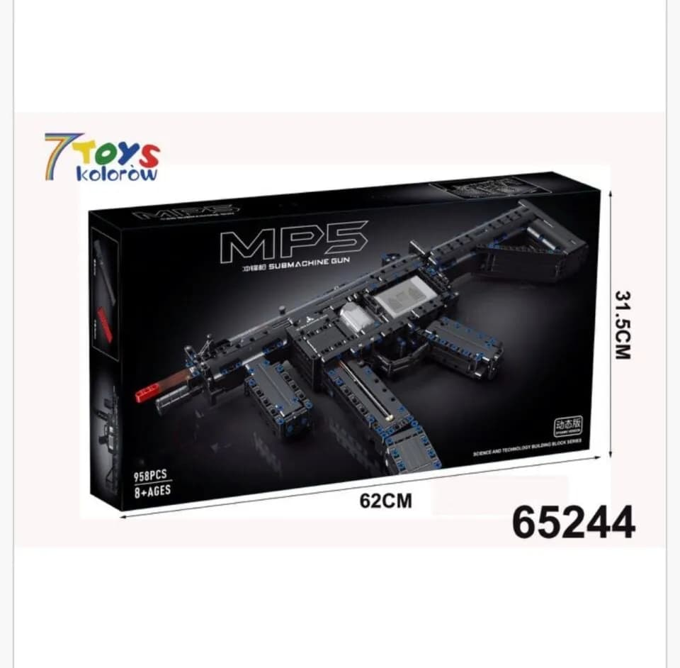 Klocki pistolet maszynowy MP5 958PCS 62cm model 8+