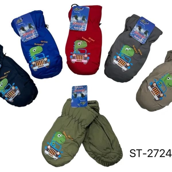 Rękawiczki zimowe dla dzieci z motywem dinozaura ST-272449