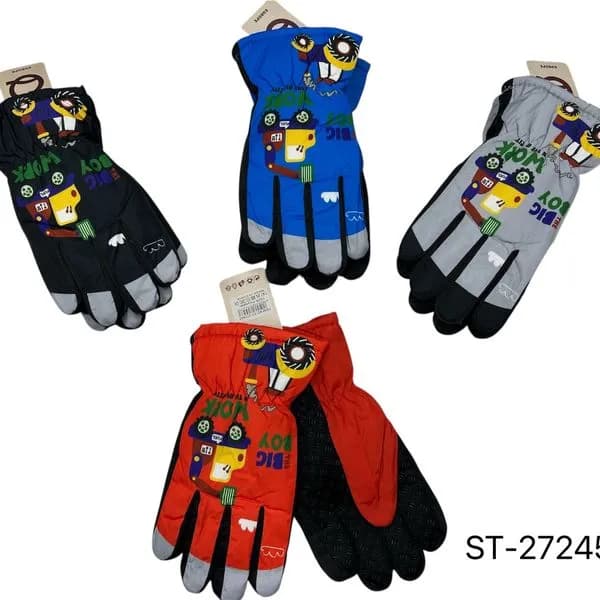 Rękawiczki zimowe dla dzieci z motywem maszyn ST-27245