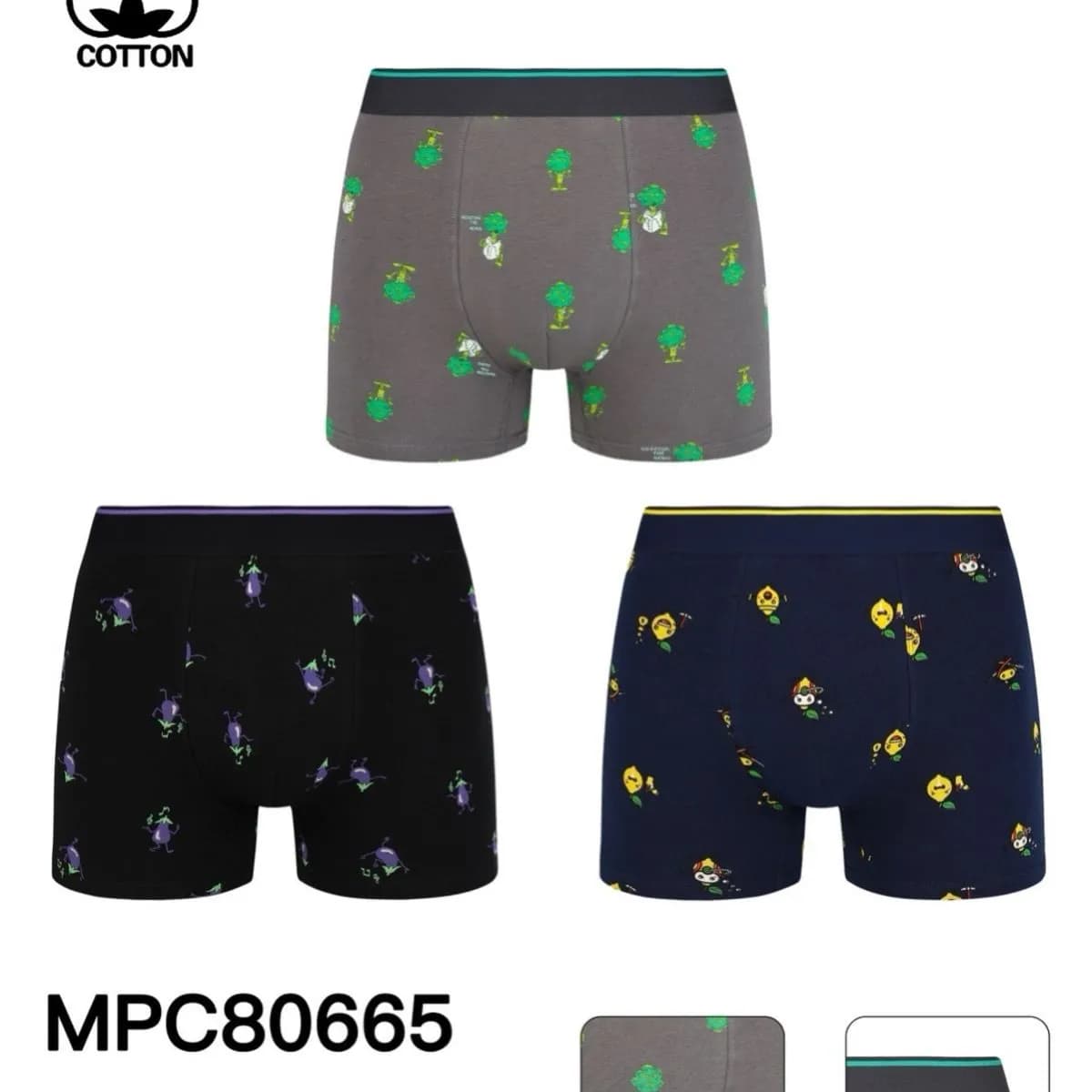 Bokserki męskie XL 3 szt. bawełna 95% wzór kwiatowy