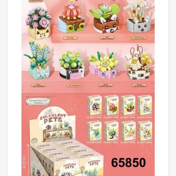 Klocki Kwiaty Succulent Pets 65850