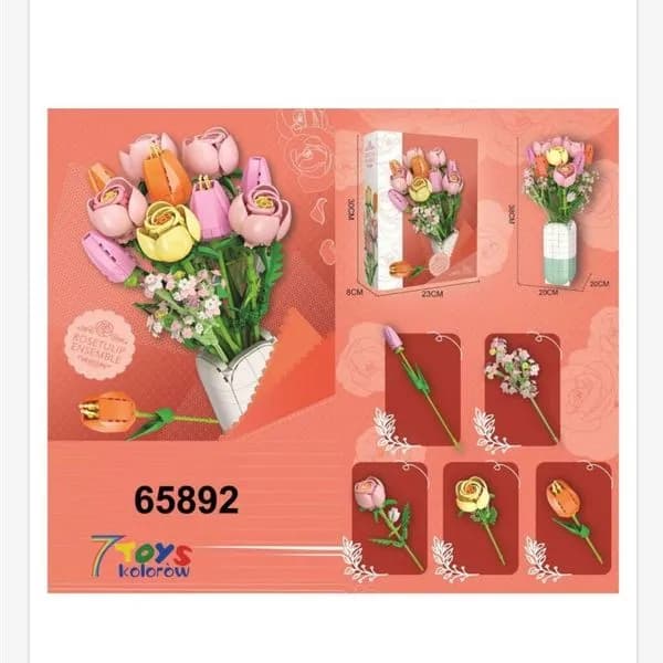 Klocki Kwiaty - bukiet kwiatów 65892