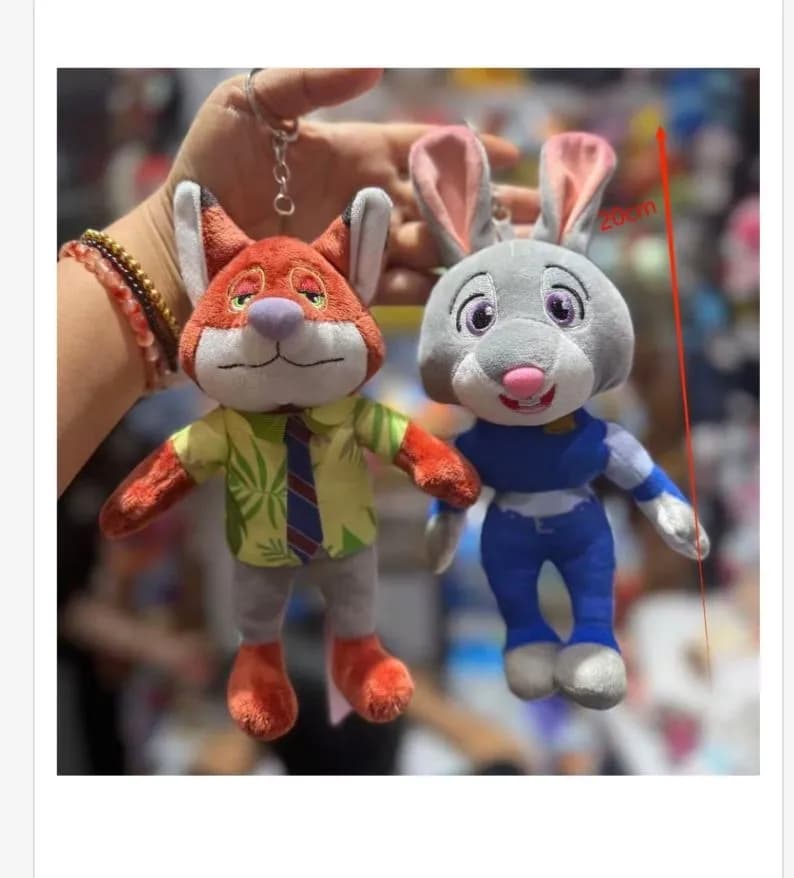 Brelok do Kluczy Zootopia Lis Nick i Królik Judy