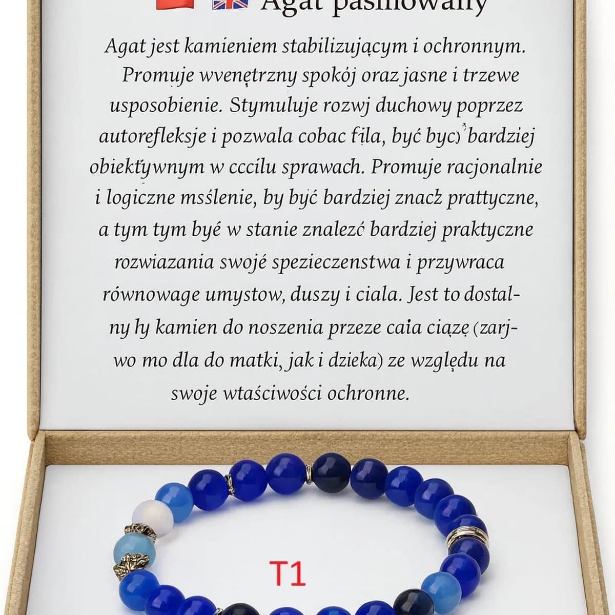 Bransoletka z Naturalnego Agatu