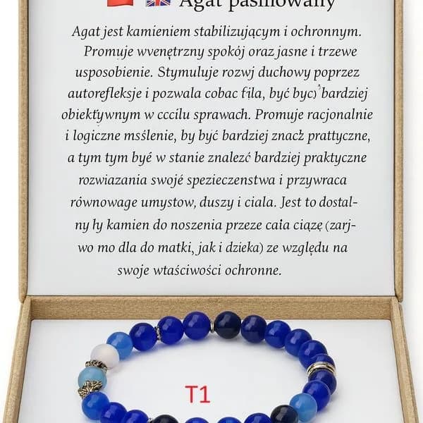 Bransoletka z Naturalnego Agatu