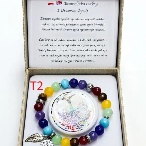 Bransoletka Czakr z Naturalnych Kamieni