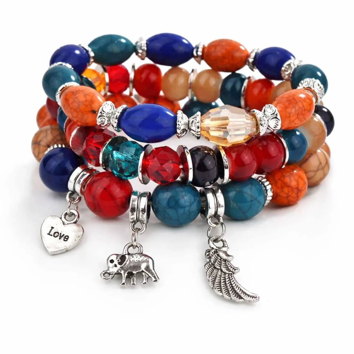 Zestaw 3 Bransoletek Koralikowych