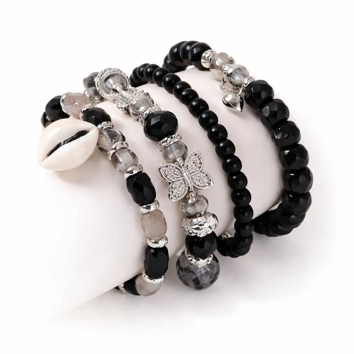 Zestaw 4 Bransoletek Koralikowych