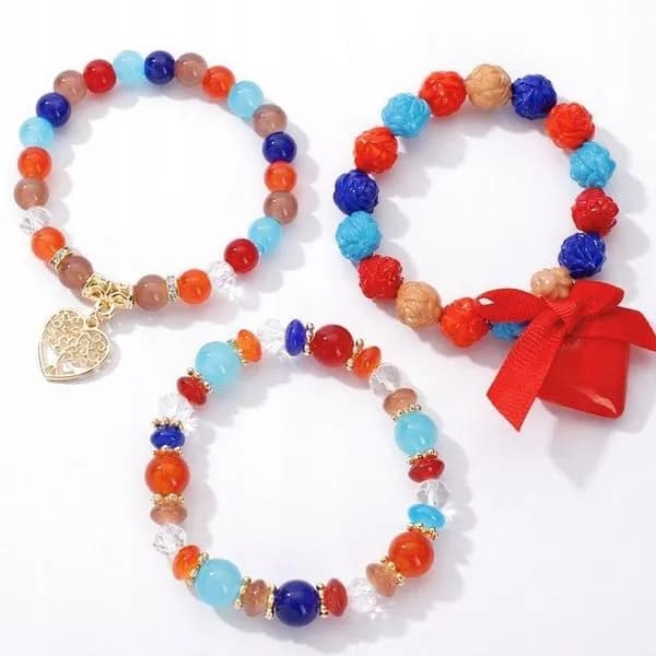 Zestaw 3 Bransoletek Koralikowych