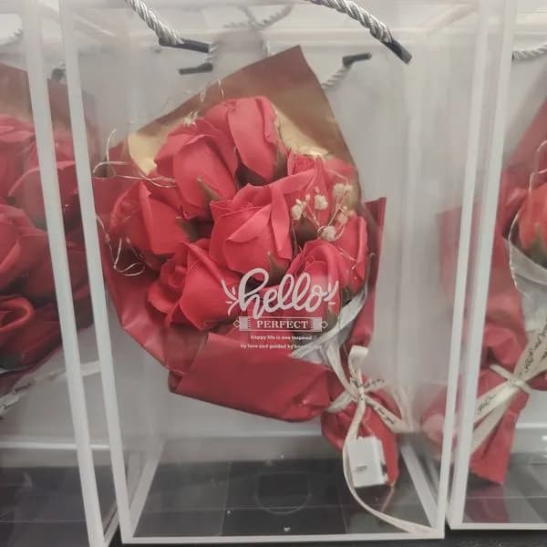 Pudełko Prezent Kwiaty LED