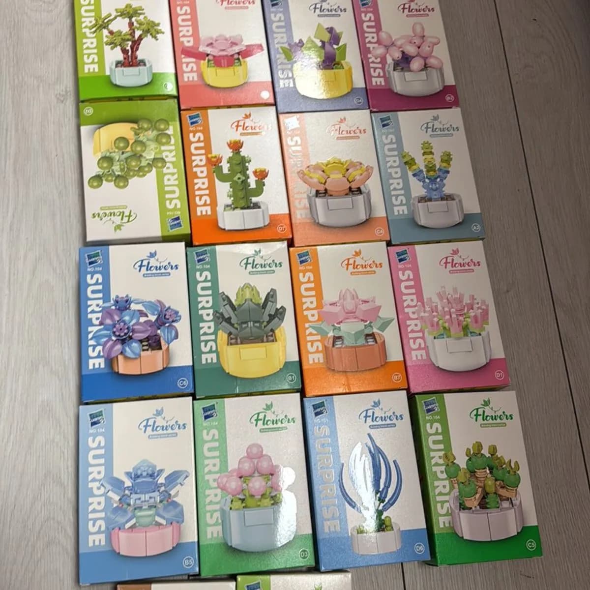 Zestaw klocków kwiaty i kaktusy Flower Surprise Mix