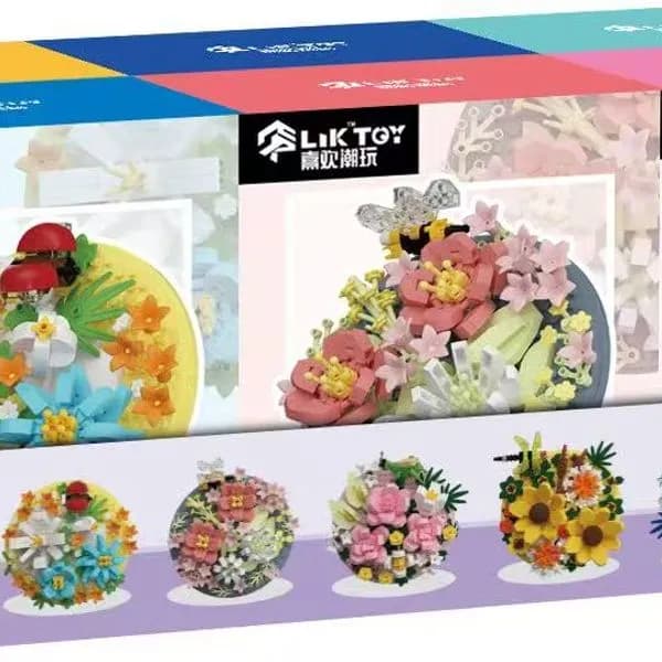 Klocki Kwiaty LITOYS Zestaw kwiatowy 6 szt